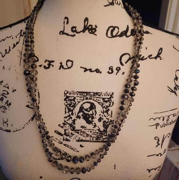 WHBM long crystal necklace